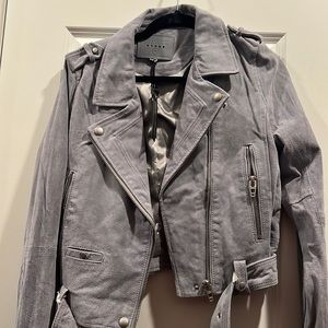 Blanknyc suede grey coat
